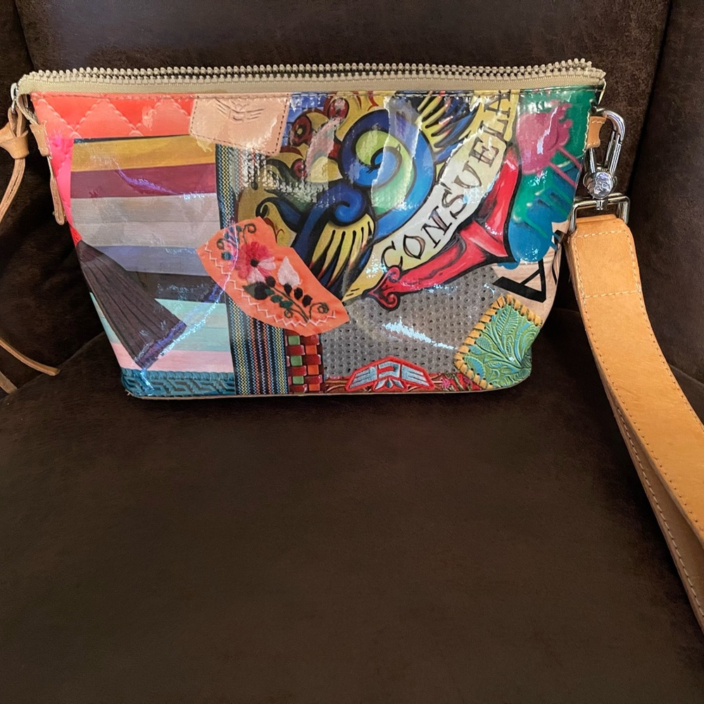 Consuela Tan Clutch with Wristlet